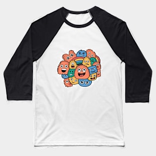 Doodle Art Baseball T-Shirt